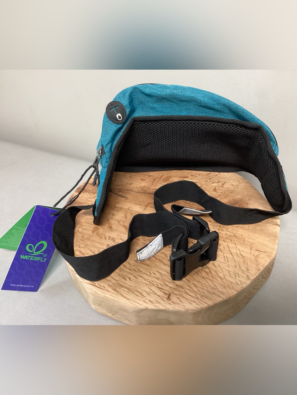 🔵 NWT - Waterfly Hiking Fanny Pack in a Teal Blue Color - Adjustable Straps - Picture 10 of 14